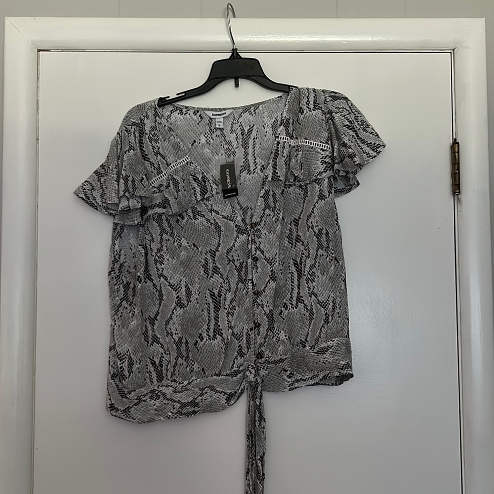 Snake skin print shirt NWT